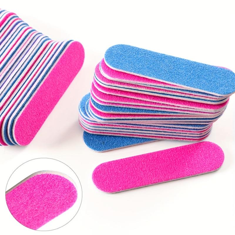 100 Pcs Double Side Nail Files Set for Gel Polish Manicure Pedicure