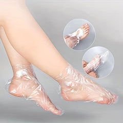 100 Pcs Transparent Waterproof Disposable Foot Mask Cover
