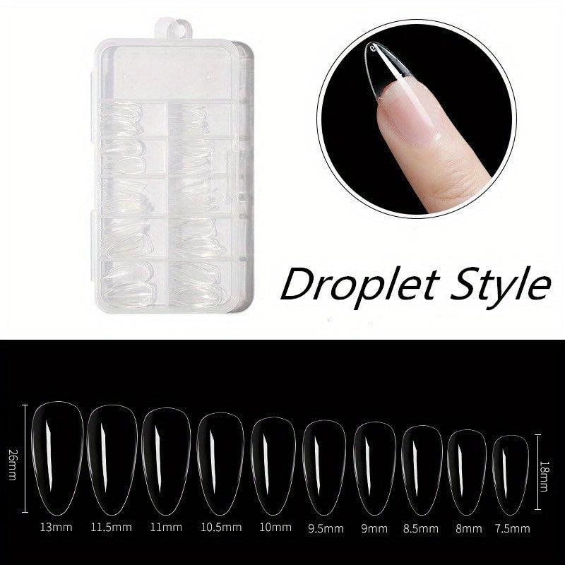 100 Pcs Clear French Style False Nails Tips with Box
