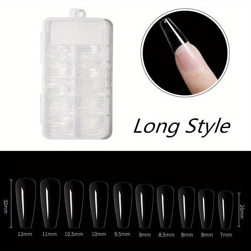 100 Pcs Clear French Style False Nails Tips with Box