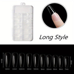 100 Pcs Clear French Style False Nails Tips with Box