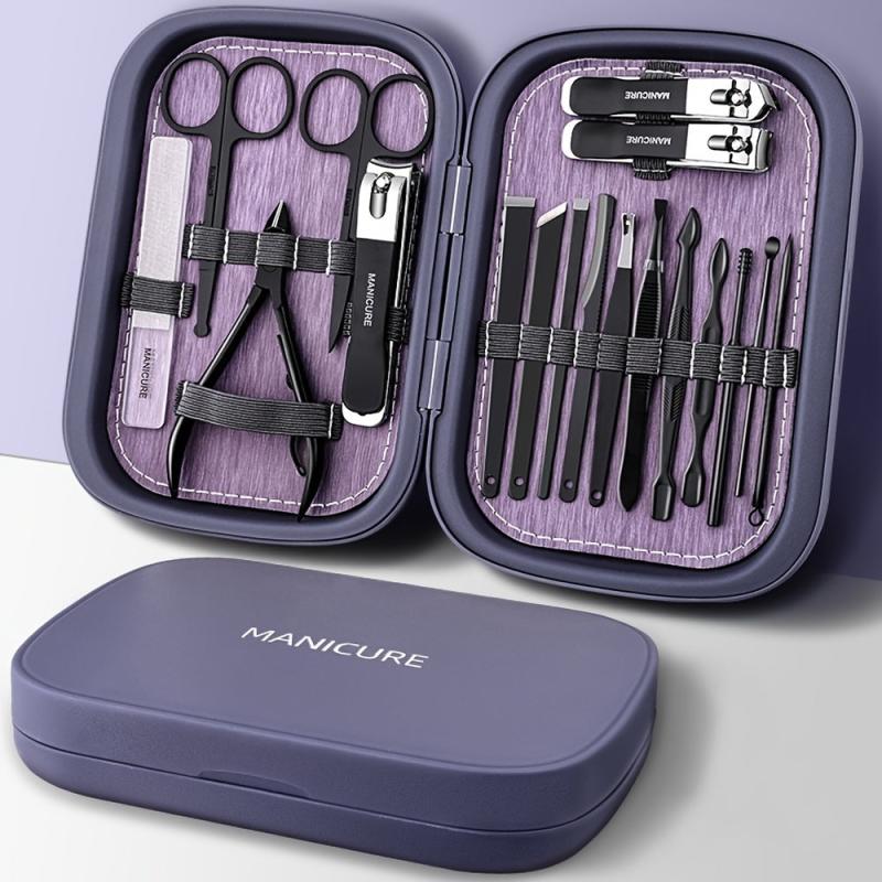 18 in 1 Stainless Steel Nail Clipper Set for Manicure and Pedicure