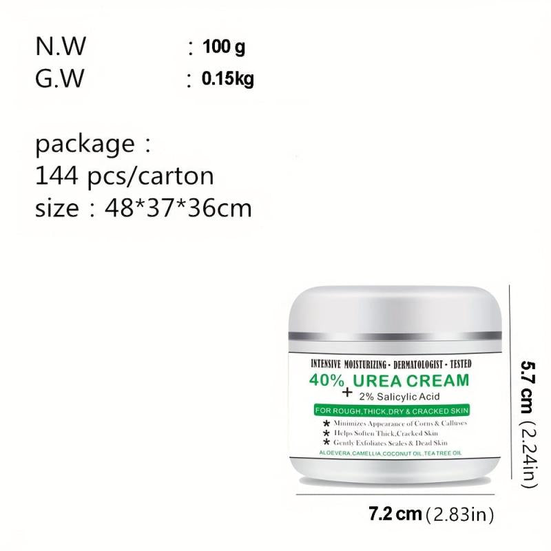 Urea 40 Foot Cream + Salicylic Acid - Callus Remover for Feet & Hands