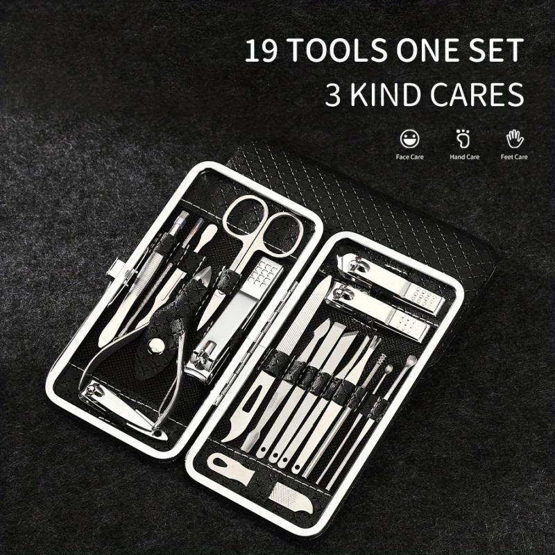 Stainless Steel Manicure Set for Feet, 19 in 1 Foot Fitting Set