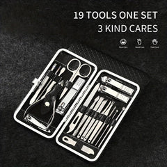 Stainless Steel Manicure Set for Feet, 19 in 1 Foot Fitting Set