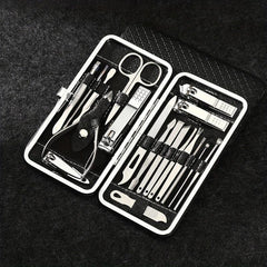 Stainless Steel Manicure Set for Feet, 19 in 1 Foot Fitting Set