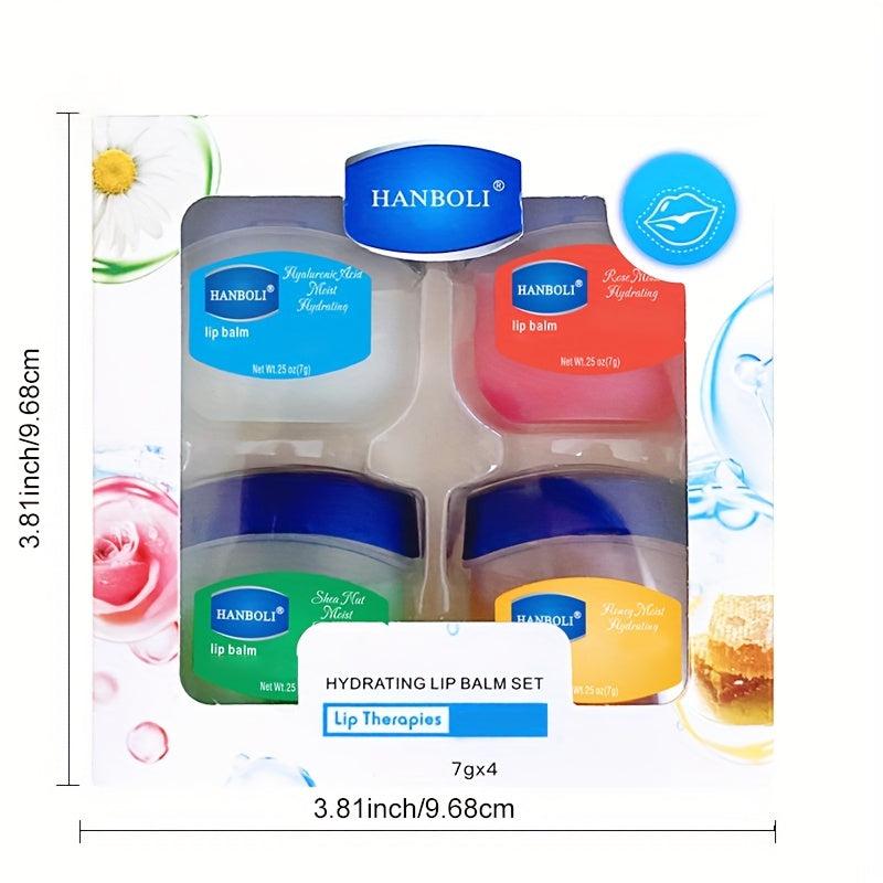 Hydrating Lip Balm Set: Honey Chamomile Rose & Vitamin E Lip Balm