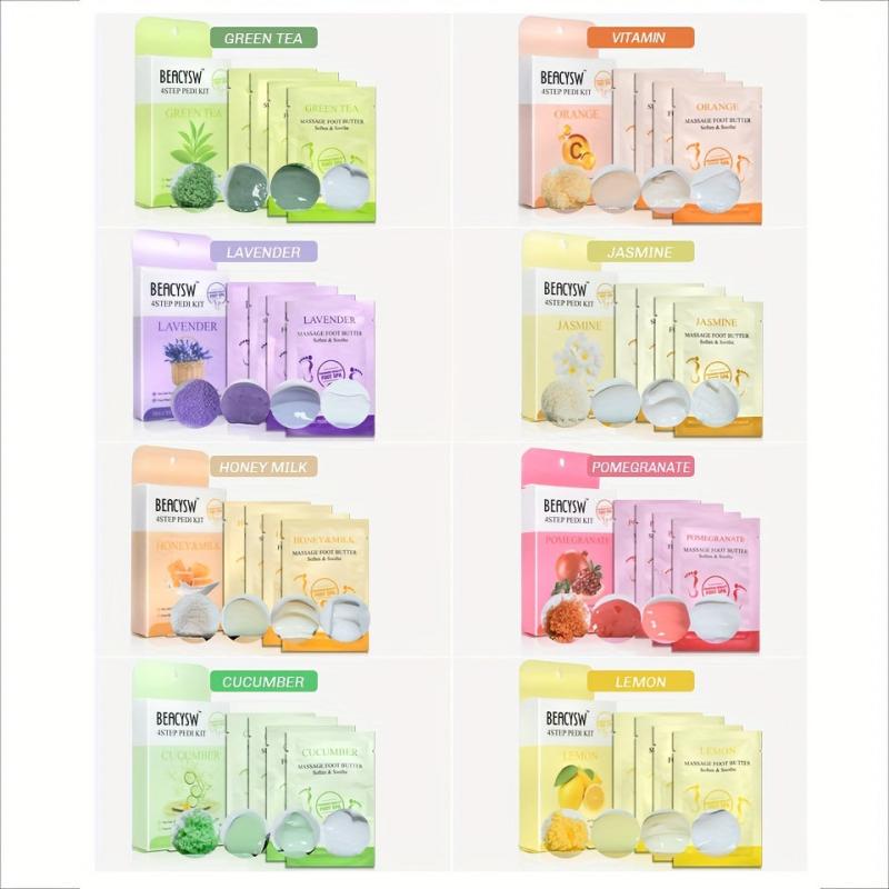 4 Step Pedicure Kit Foot Soak Salt For Dry Feet Foot Spa Kit