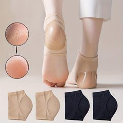 Moisturizing Gel Heel Socks Soften Dry Cracked Heels Toeless for Comfort