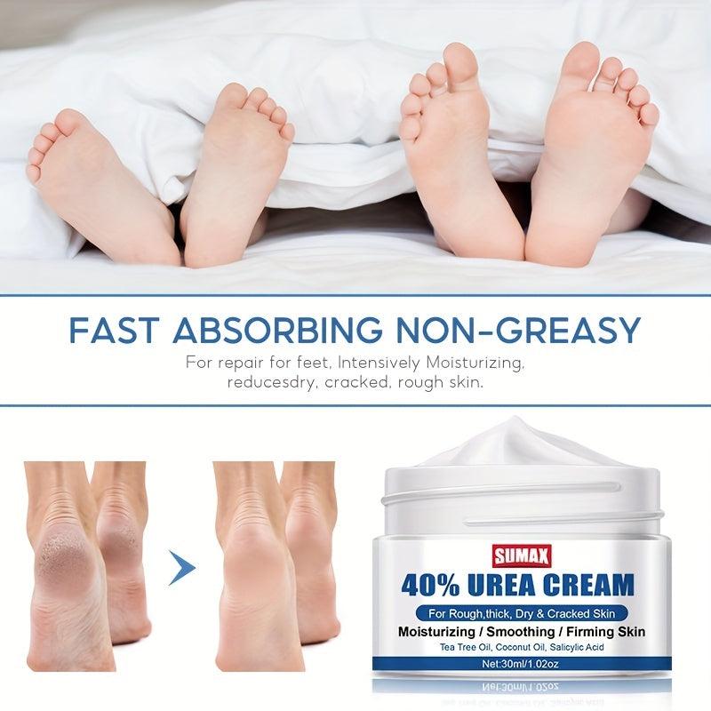 Urea Cream 30ml Foot Cream - Moisturizer for Heels, Knees, Elbows & Hands