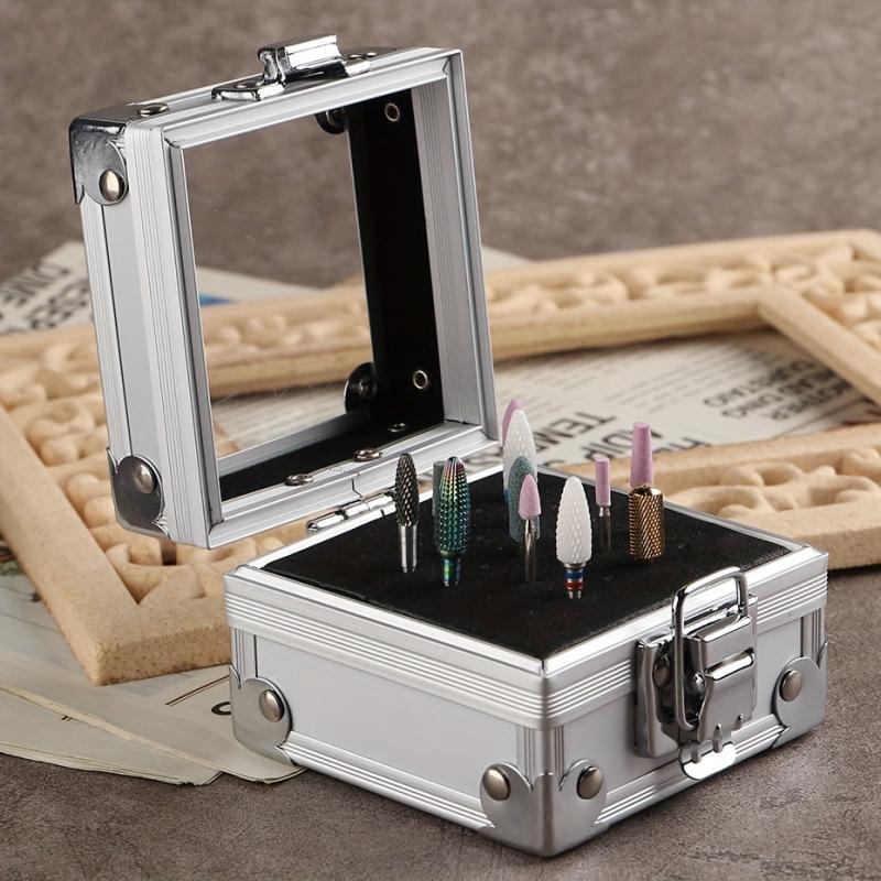 Nail Drill Bit Holder Storage Box Nail Drill Grinding Bit Stand Display
