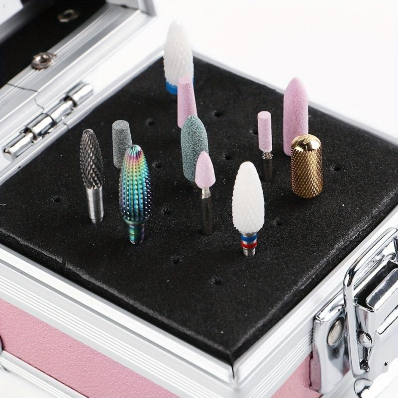 Nail Drill Bit Holder Storage Box Nail Drill Grinding Bit Stand Display