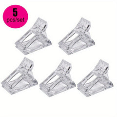 5 pcs Polygel Nail Extension Builder Clamps for Manicure Nail Art