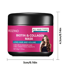 Biotin Collagen Hair Mask for Smoothing and Repairing Dry and Damaged Hair