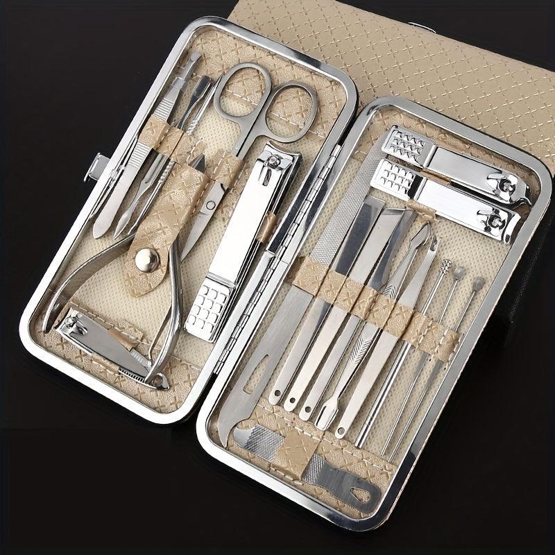 Professional Manicure Set Stainless Steel Nail Clippers Cutters Files