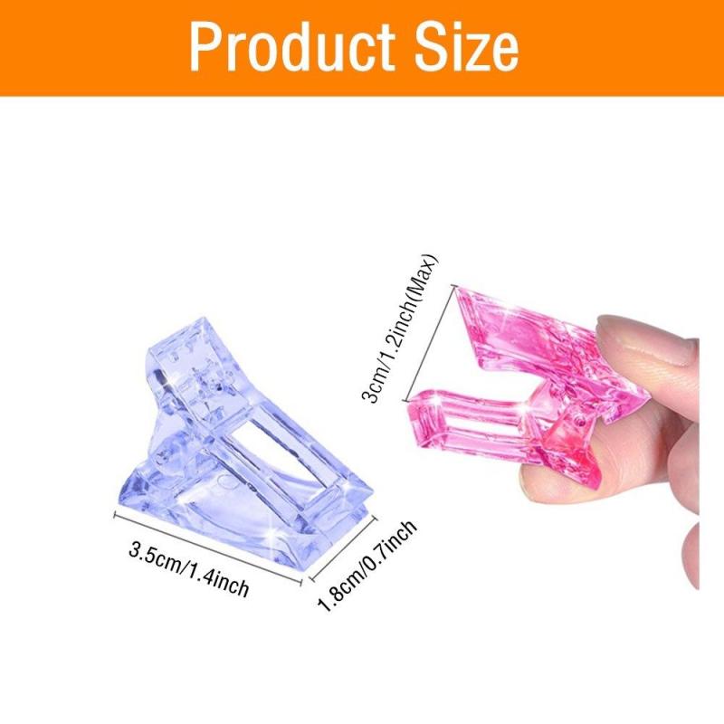 5 Pcs Poly Gel Nail Tips Clip for DIY Manicure Nail Art