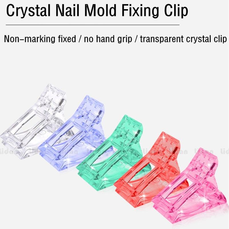 5 Pcs Poly Gel Nail Tips Clip for DIY Manicure Nail Art