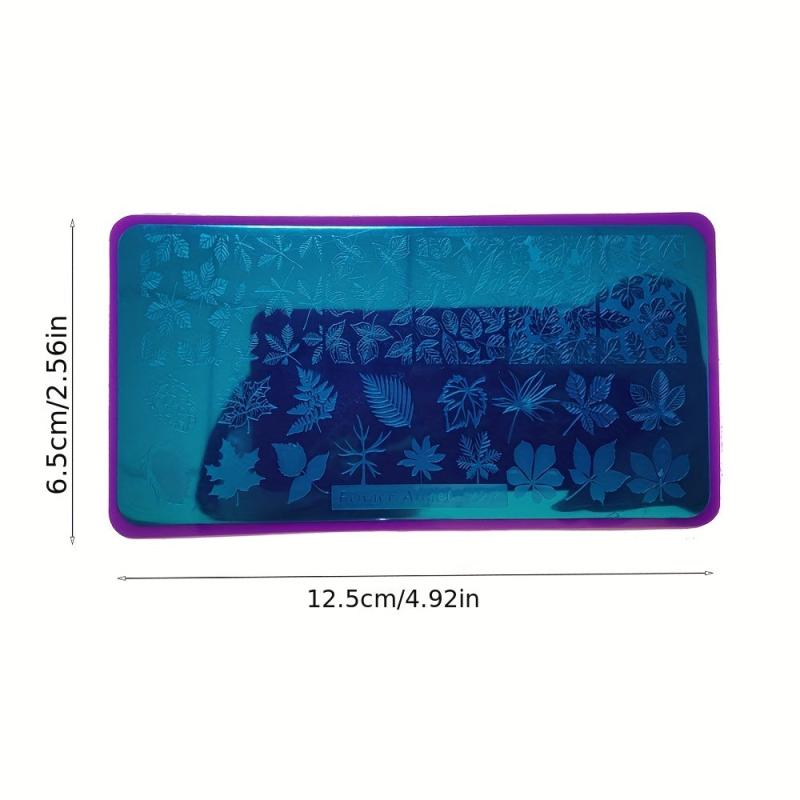 Nail Stamping Plates with Purple Back Cover
