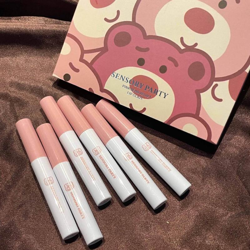 6 Pcs Velvet Lip Glaze Set Waterproof Daily Makeup Creamy Texture