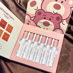 6 Pcs Velvet Lip Glaze Set Waterproof Daily Makeup Creamy Texture