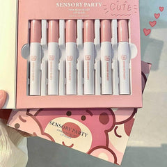 6 Pcs Velvet Lip Glaze Set Waterproof Daily Makeup Creamy Texture