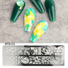 Graffiti Love Heart Butterflies Flowers Nail Art Stamping Plate FB01 06