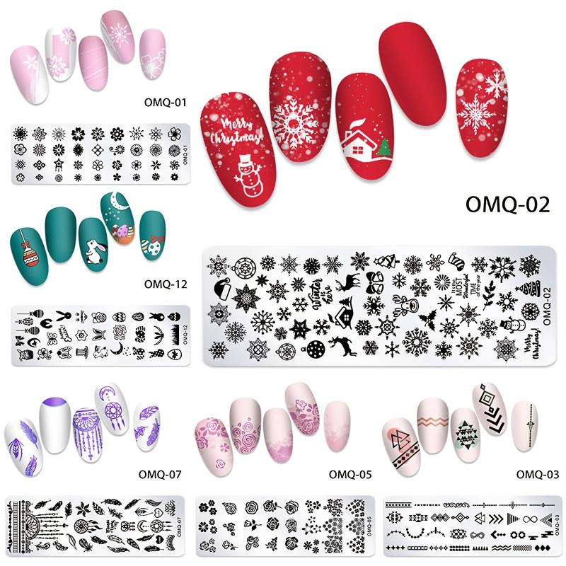 Nail Art Stamping Template Kit for Manicure - Different Nail Plates