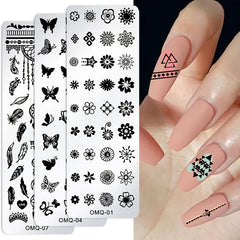 Nail Art Stamping Template Kit for Manicure - Different Nail Plates