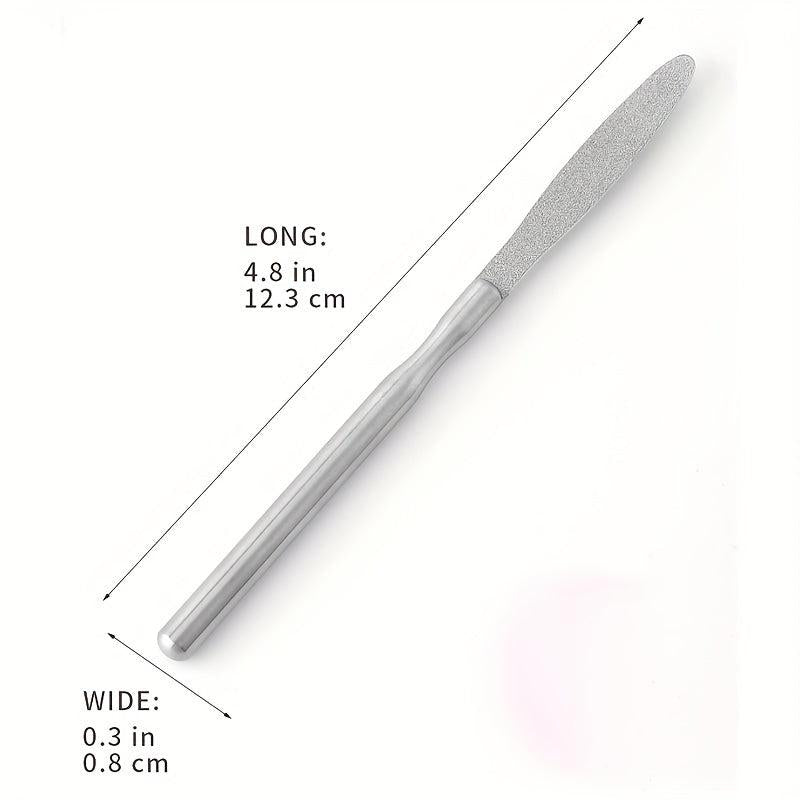 Stainless Steel Nail File Double Sided Polishing Nails Tool