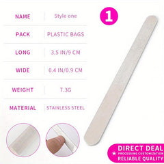 Stainless Steel Nail File Double Sided Polishing Nails Tool