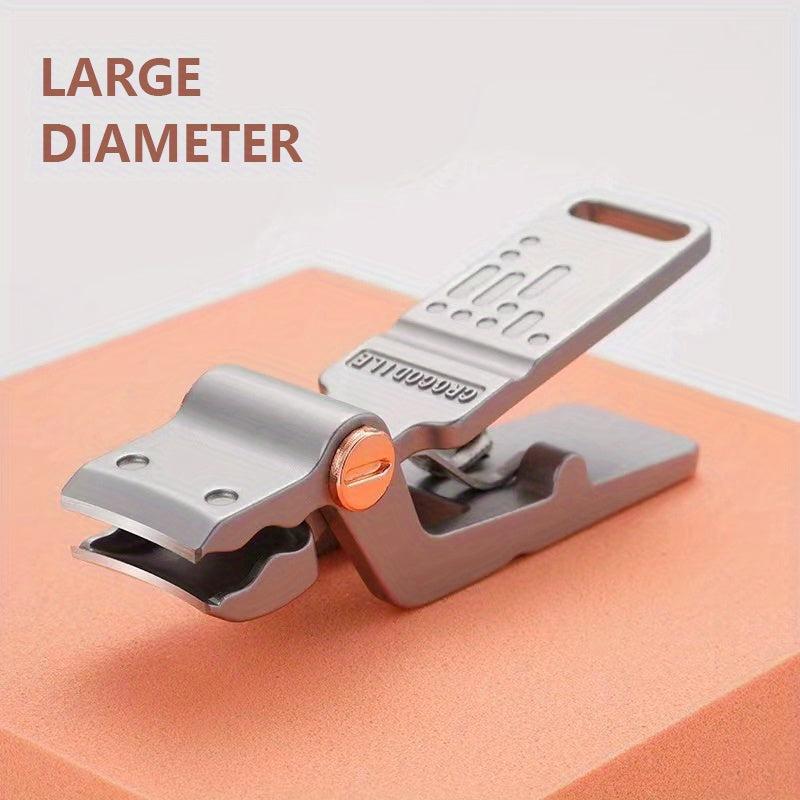 Crocodile Nail Clipper for Thick Nails & Ingrown, Stainless Steel, Gray Nails