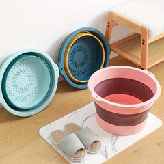 Collapsible Foot Bath Tub with 2 Pcs Stones