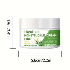 50g Honeysuckle Foot Cream for Dry Cracked Heels with Tea Tree Oil & Calendula