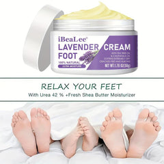 Lavender Foot Cream for Dry Cracked Feet - Nourishing Foot Moisturizer