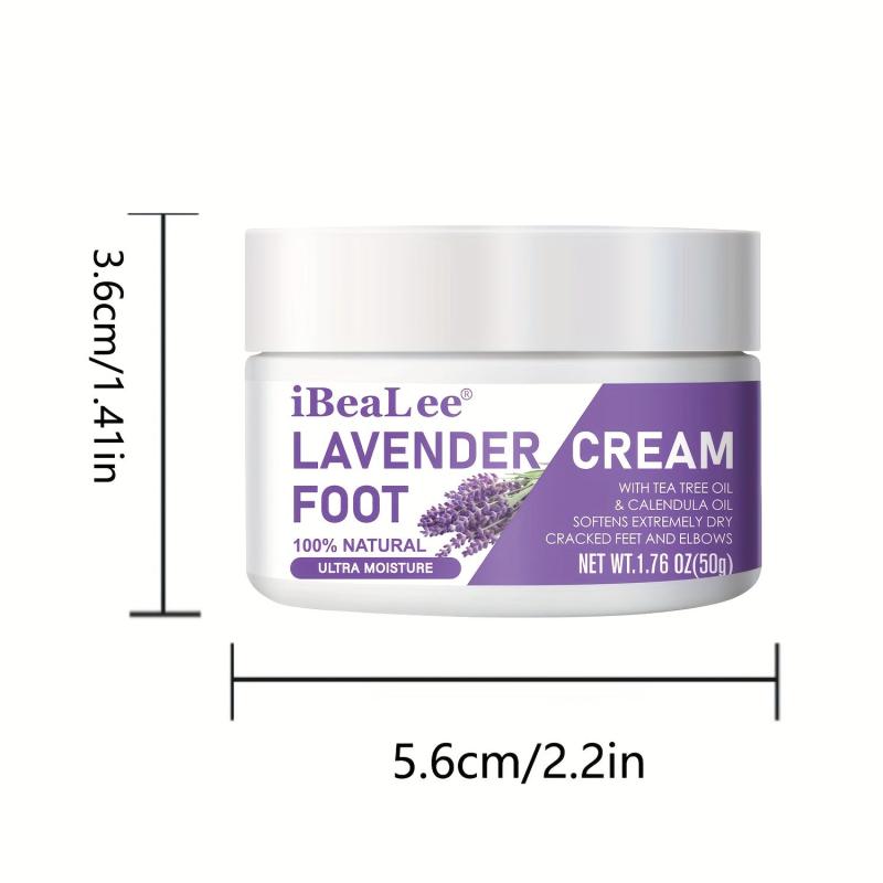 Lavender Foot Cream for Dry Cracked Feet - Nourishing Foot Moisturizer