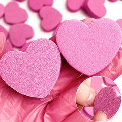 10 Pcs Mini Heart Shape Nail File Sponge Nail Art Tools For Girls