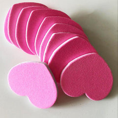 10 Pcs Mini Heart Shape Nail File Sponge Nail Art Tools For Girls