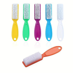 6 Pcs Fingernail Cleaning Brush Handle Grip Manicure Pedicure Tools