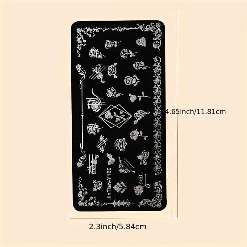 Nail Stamp Template Stamping Plate Geometric Heart Flower Manicure Supplies