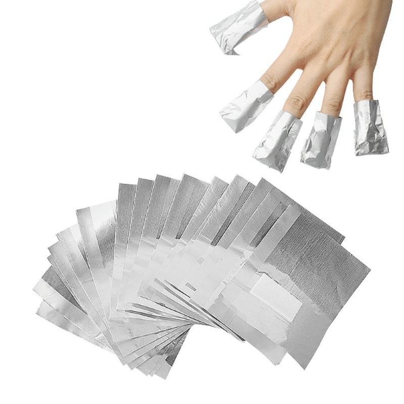 Aluminium Foil Nail Art Soak Off Acrylic Gel Polish Nail Removal Wraps Remover