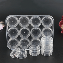 Portable 12 Grid Plastic Storage Box for Nail Gems & Glitter