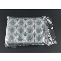 Portable 12 Grid Plastic Storage Box for Nail Gems & Glitter