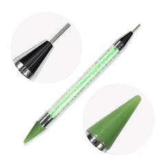 Dual Ended Nail Dotting Painting Stones Pen Crystal Beads Handle Rhinestones