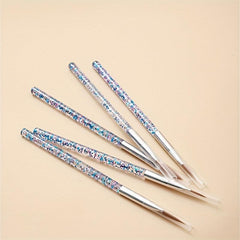 5pcs Sequins Acrylic Nail Art Brush Set Glitter Crystal Tools