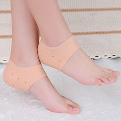 Silicone Gel Heel Protectors 4 Pcs for Dry Cracked Feet
