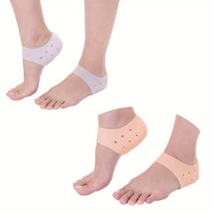 Silicone Gel Heel Protectors 4 Pcs for Dry Cracked Feet