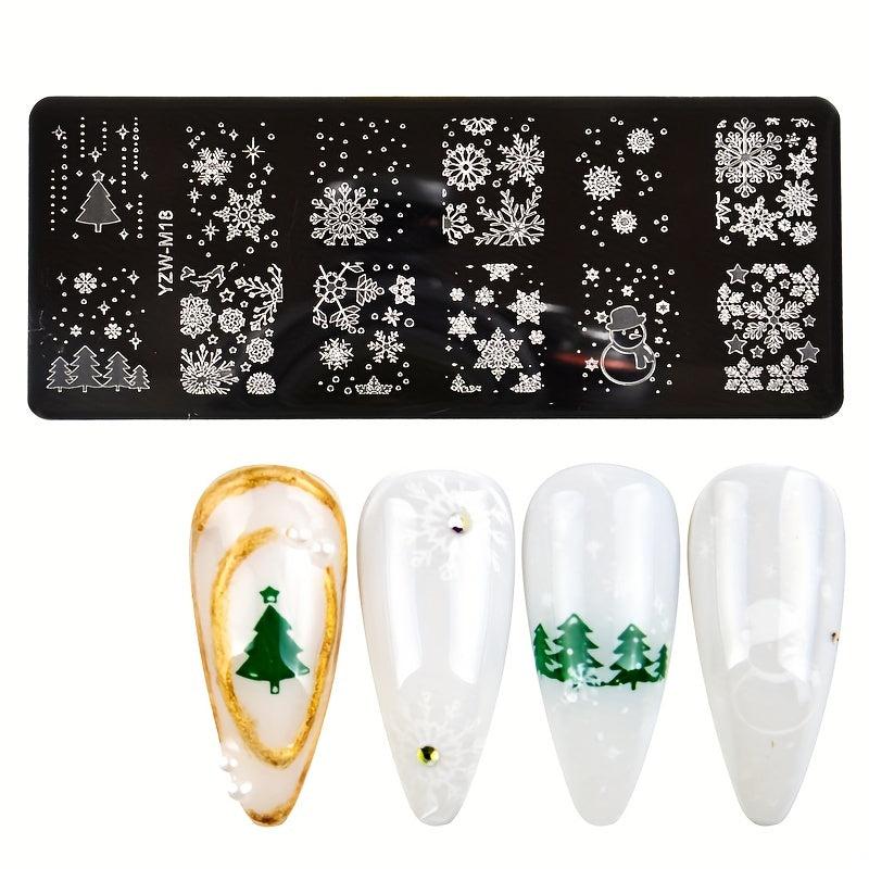 Butterfly Nail Printing Template with Banana Leaf