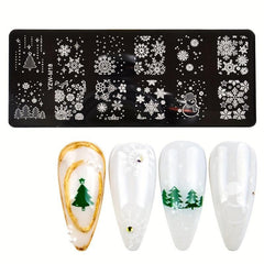 Butterfly Nail Printing Template with Banana Leaf