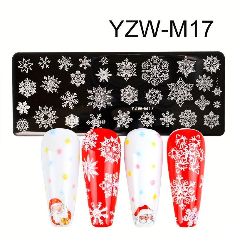 Butterfly Nail Printing Template with Banana Leaf