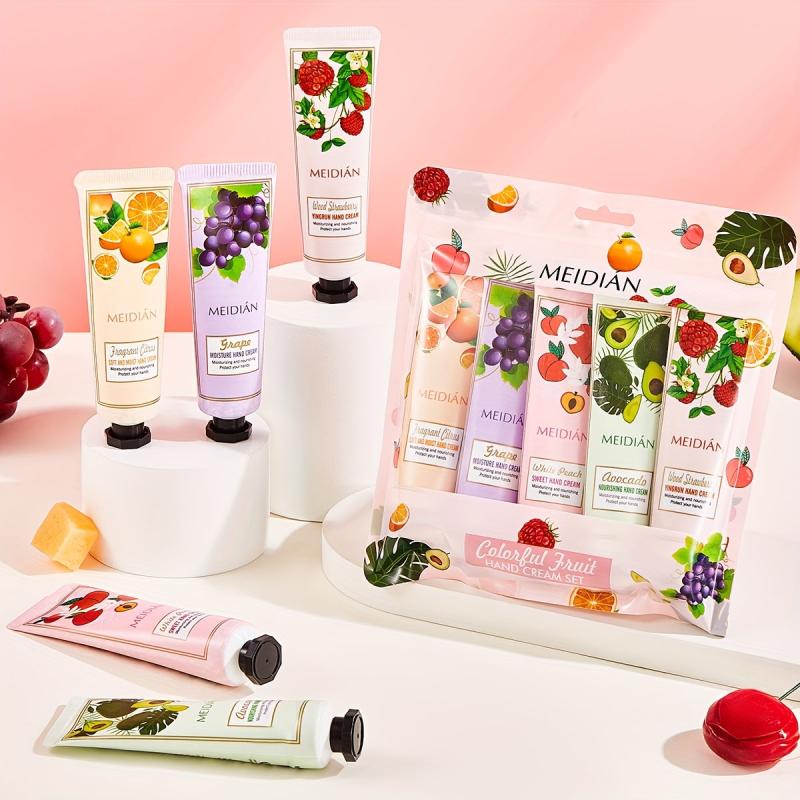 Floral Fruity Hand Cream Gift Set, Deeply Moisturizing, Travel Size Loti